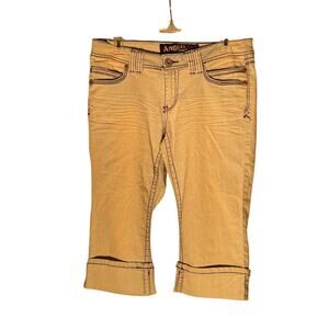 Angel Jeans Stone Washed Size 11 Women's Long Bermuda Shorts